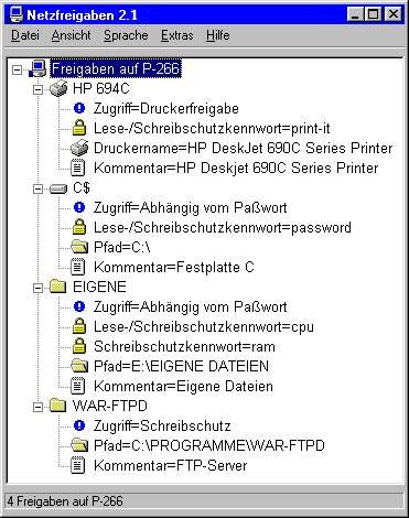 Netzfreigaben 2.0e